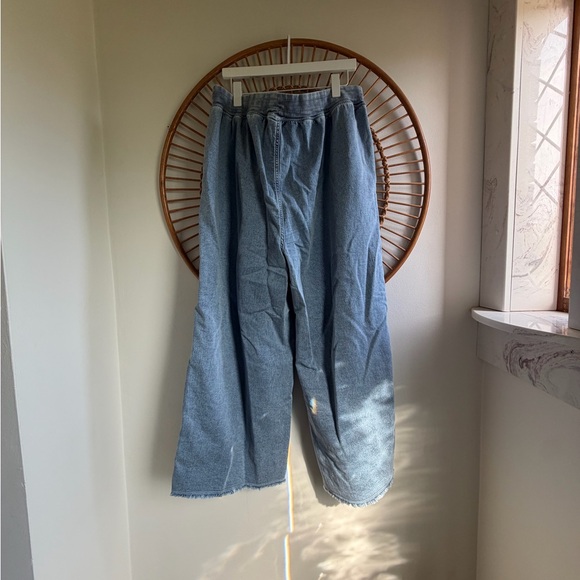 Aerie Wide-Leg Denim Trousers NWT - Picture 7 of 7